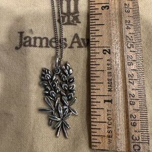 Retired James Avery Silver Bluebonnet Pendant